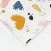 Couverture Polaire Cœurs Abstraits : Saint-Valentin Cosy (Coin)