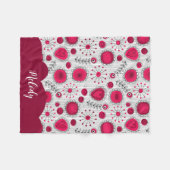 Couverture Polaire Coeurs blancs blancs blancs blancs Whimsical fleur (Devant (Horizontal))