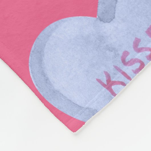 Couverture Polaire Coeurs bonbons de Saint-Valentin classiques (Coin)