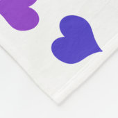 Couverture Polaire Coeurs colorés mignons (Coin)