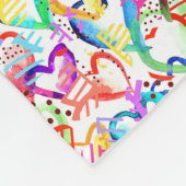 Couverture Polaire Coeurs colorés mignons motif (Coin)
