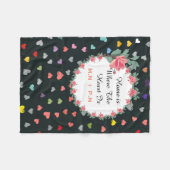 Couverture Polaire Coeurs d'amour (Devant (Horizontal))