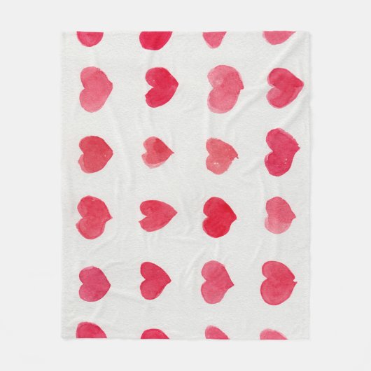 Couverture Polaire Coeurs d'aquarelle incomparable : design motif rom (Devant)