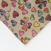 Couverture Polaire Coeurs de bonbons (Coin)