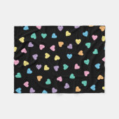 Couverture Polaire Coeurs de bonbons de goth Pastel de Kawaii (Devant (Horizontal))