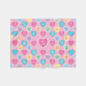 Couverture Polaire Coeurs de bonbons de Saint-Valentin personnalisés  (Devant (Horizontal))