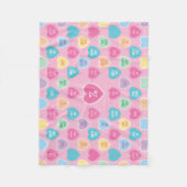 Couverture Polaire Coeurs de bonbons de Saint-Valentin personnalisés  (Devant)
