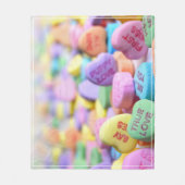 Couverture Polaire Coeurs de bonbons Valentine (Devant)