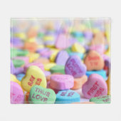 Couverture Polaire Coeurs de bonbons Valentine (Devant (Horizontal))