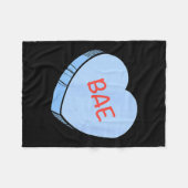 Couverture Polaire Cœurs de conversation «bae» pour la Saint-Valentin (Devant (Horizontal))