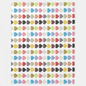 Couverture Polaire Coeurs de couleur (Devant)