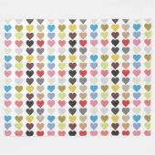 Couverture Polaire Coeurs de couleur (Devant (Horizontal))
