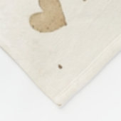 Couverture Polaire Cœurs de crème papillons de Noël (Coin)