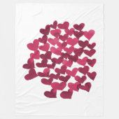Couverture Polaire Coeurs de fonte de l'aquarelle - viva magenta (Devant)