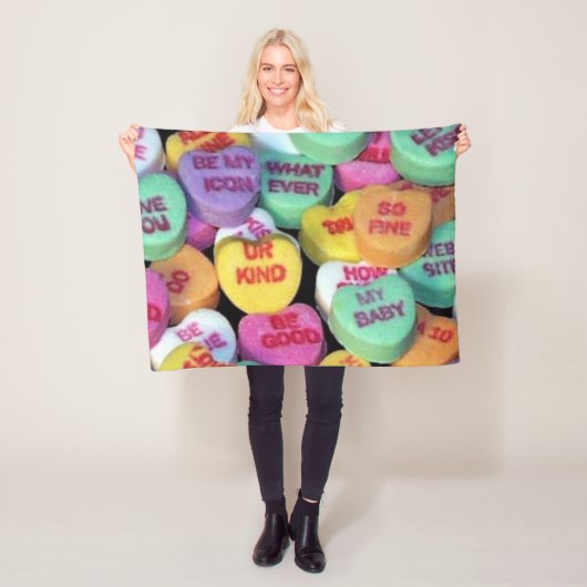 Couverture Polaire Coeurs de la sucrerie de Valentine (En situation)