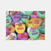 Couverture Polaire Coeurs de la sucrerie de Valentine (Devant (Horizontal))