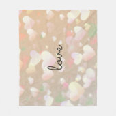Couverture Polaire Coeurs de lueur de Champagne (Devant)