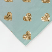 Couverture Polaire Coeurs de Parties scintillant d'or Unicorn Confett (Coin)