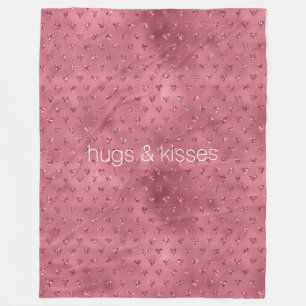 Couverture Polaire Coeurs de Parties scintillant rouge brillant