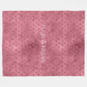 Couverture Polaire Coeurs de Parties scintillant rouge brillant (Devant (Horizontal))