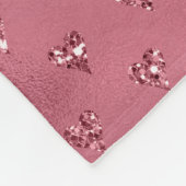 Couverture Polaire Coeurs de Parties scintillant rouge brillant (Coin)