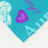 Couverture Polaire Coeurs de pierres précieuses nom personnalisé Auro (Coin)