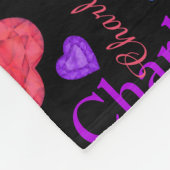 Couverture Polaire Coeurs de pierres précieuses nom personnalisé Char (Coin)