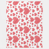 Couverture Polaire Coeurs de scintillement (Devant)