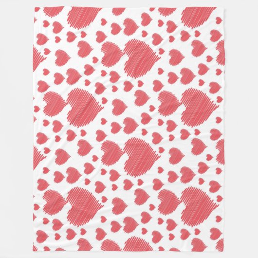 Couverture Polaire Coeurs de scintillement (Devant)