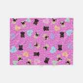 Couverture Polaire Coeurs de sucrerie de Valentine de carlin (Devant (Horizontal))