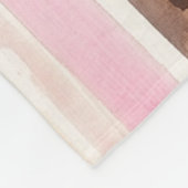 Couverture Polaire Coeurs Empreintes de léopard Brown rose Fille (Coin)