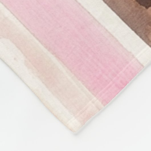 Couverture Polaire Coeurs Empreintes de léopard Brown rose Fille (Coin)