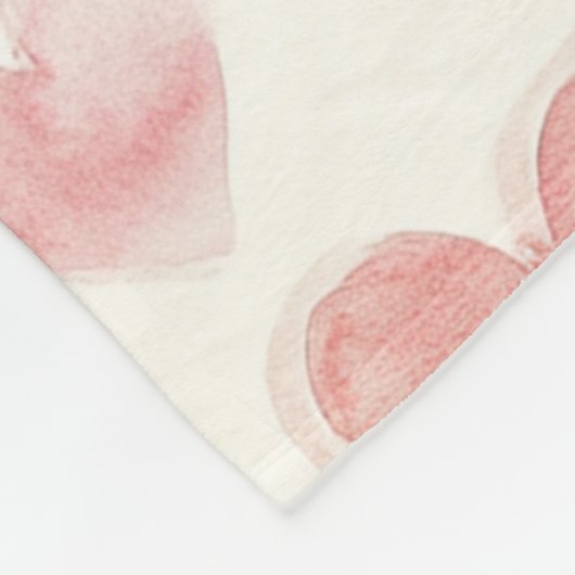 Couverture Polaire Coeurs Empreintes de léopard Brown roses (Coin)