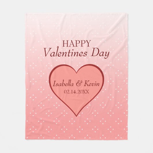 Couverture Polaire Coeurs Et Étoiles (Devant)