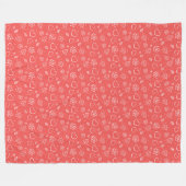 Couverture Polaire Coeurs et Feuilles simples (Devant (Horizontal))