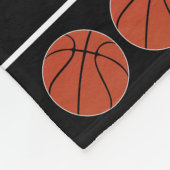 Couverture Polaire Coeurs et joueurs de basket-ball Motif (Coin)