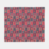 Couverture Polaire Coeurs et rose de profil sous convention (Devant (Horizontal))