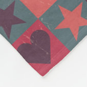 Couverture Polaire Coeurs et rose de profil sous convention (Coin)