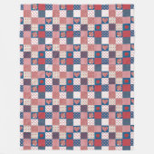 Couverture Polaire Coeurs et Rose Faux Patchwork Fleece Blanket (Devant)