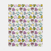 Couverture Polaire Coeurs floraux (Devant)