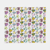 Couverture Polaire Coeurs floraux (Devant (Horizontal))