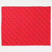 Couverture Polaire Coeurs frappés par la flèche de Cupid (Devant (Horizontal))