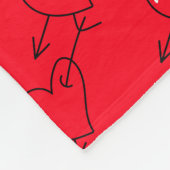 Couverture Polaire Coeurs frappés par la flèche de Cupid (Coin)