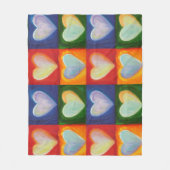 Couverture Polaire Coeurs Inspirationnelle Personnalisée Fleece Jetez (Devant)