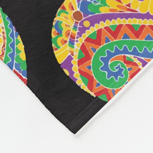 Couverture Polaire Coeurs Mandala (Coin)