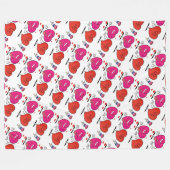 Couverture Polaire Coeurs mignons (Devant (Horizontal))