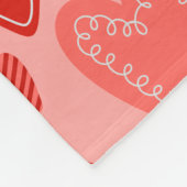 Couverture Polaire Cœurs mignons et fantaisistes (Coin)