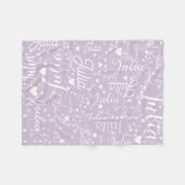 Couverture Polaire Coeurs mignons, étoiles et notes musicales Petit c (Devant (Horizontal))