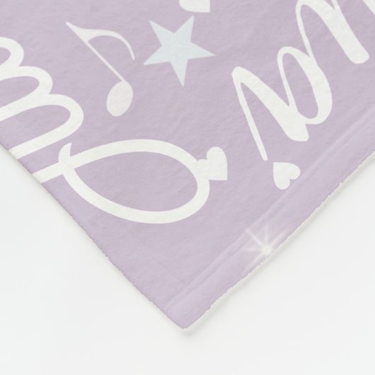 Couverture Polaire Coeurs mignons, étoiles et notes musicales Petit c (Coin)