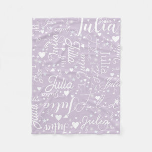 Couverture Polaire Coeurs mignons, étoiles et notes musicales Petit c
